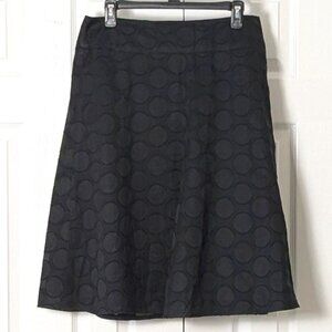 LARRY LEVINE Women's Textured A Line Skirt  Size 12  Black  NWT